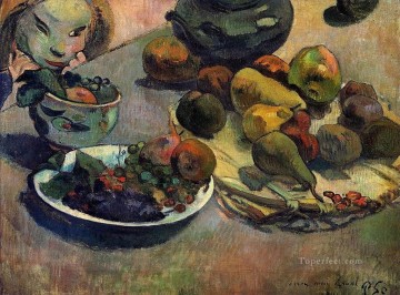 静物 Painting - 果物 ポスト印象派 ポール・ゴーギャン 印象派の静物画